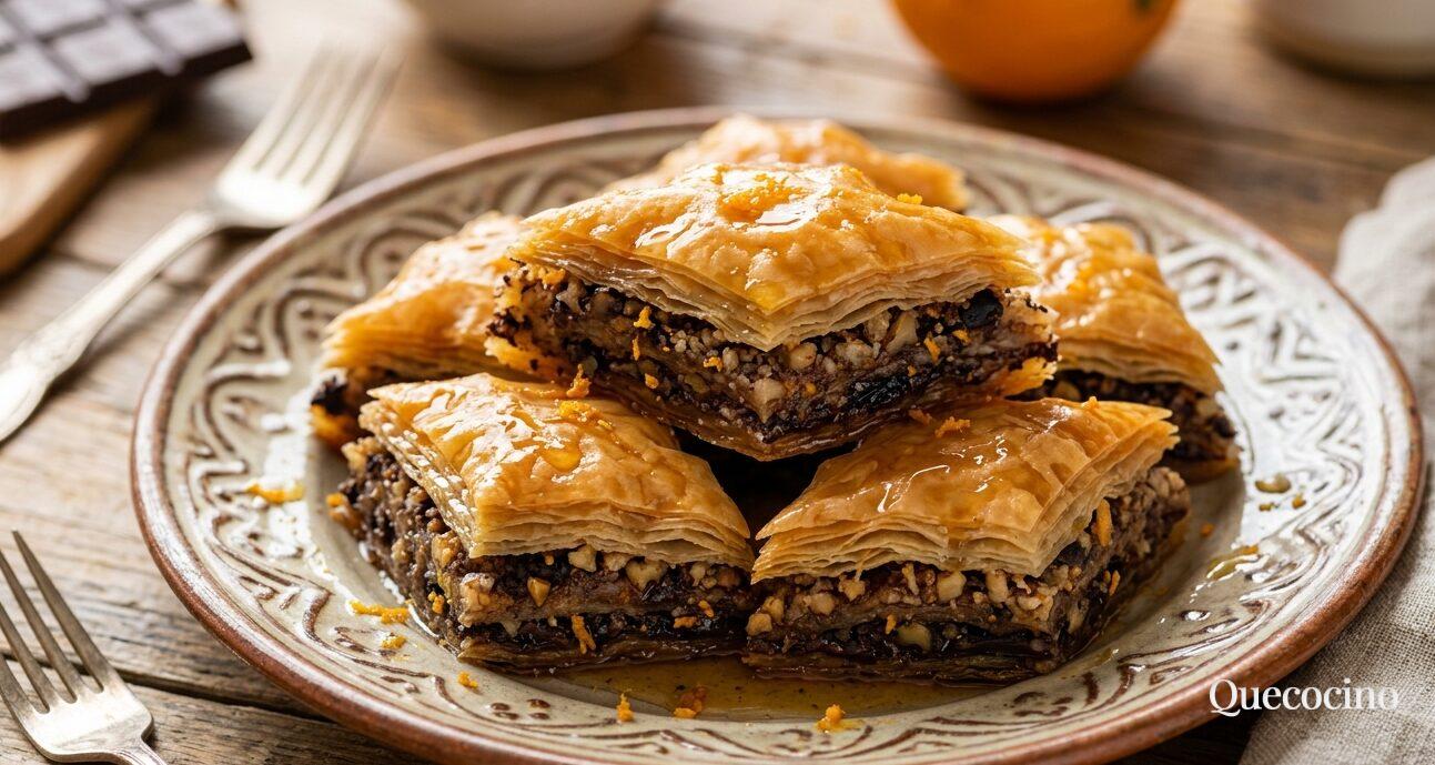 Baklava de chocolate y naranja