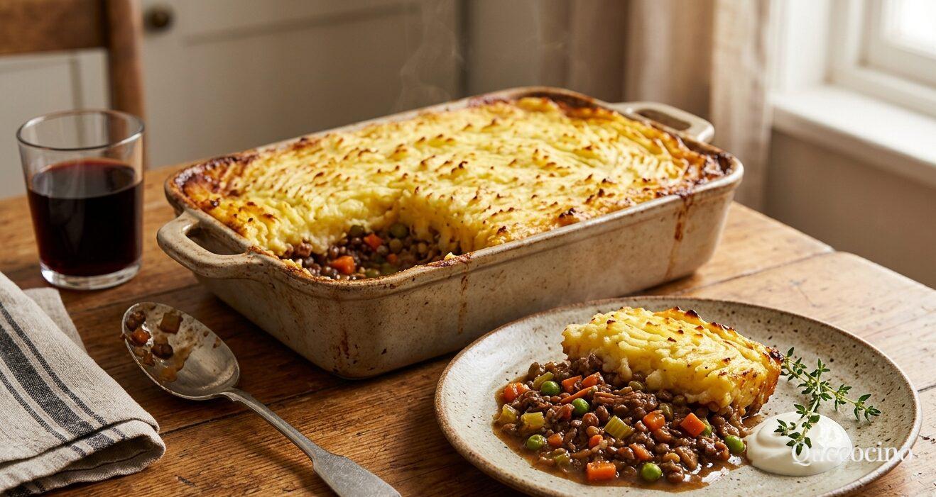 Pastel de carne con puré de papa