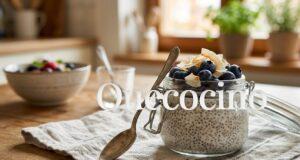 Pudding de Chía y Coco: El desayuno 'Low Carb' que se hace solo mientras dormís Pudding de Chía y Coco