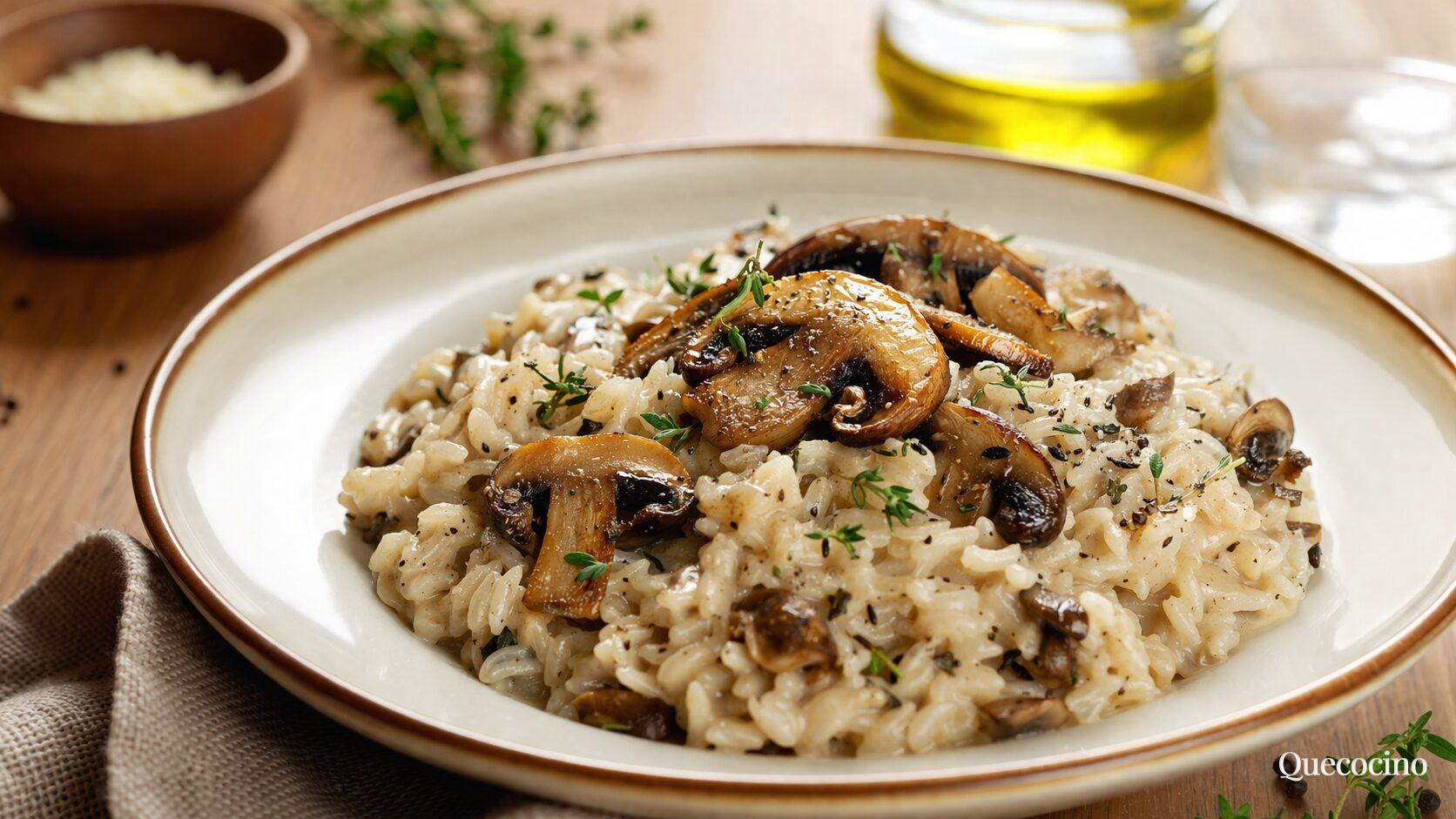 Risotto de hongos y trufa